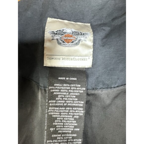 Harley-Davidson Canvas Jacket Sz M Wings Embroidery Water Resistant 97555-13VW - Picture 11 of 14